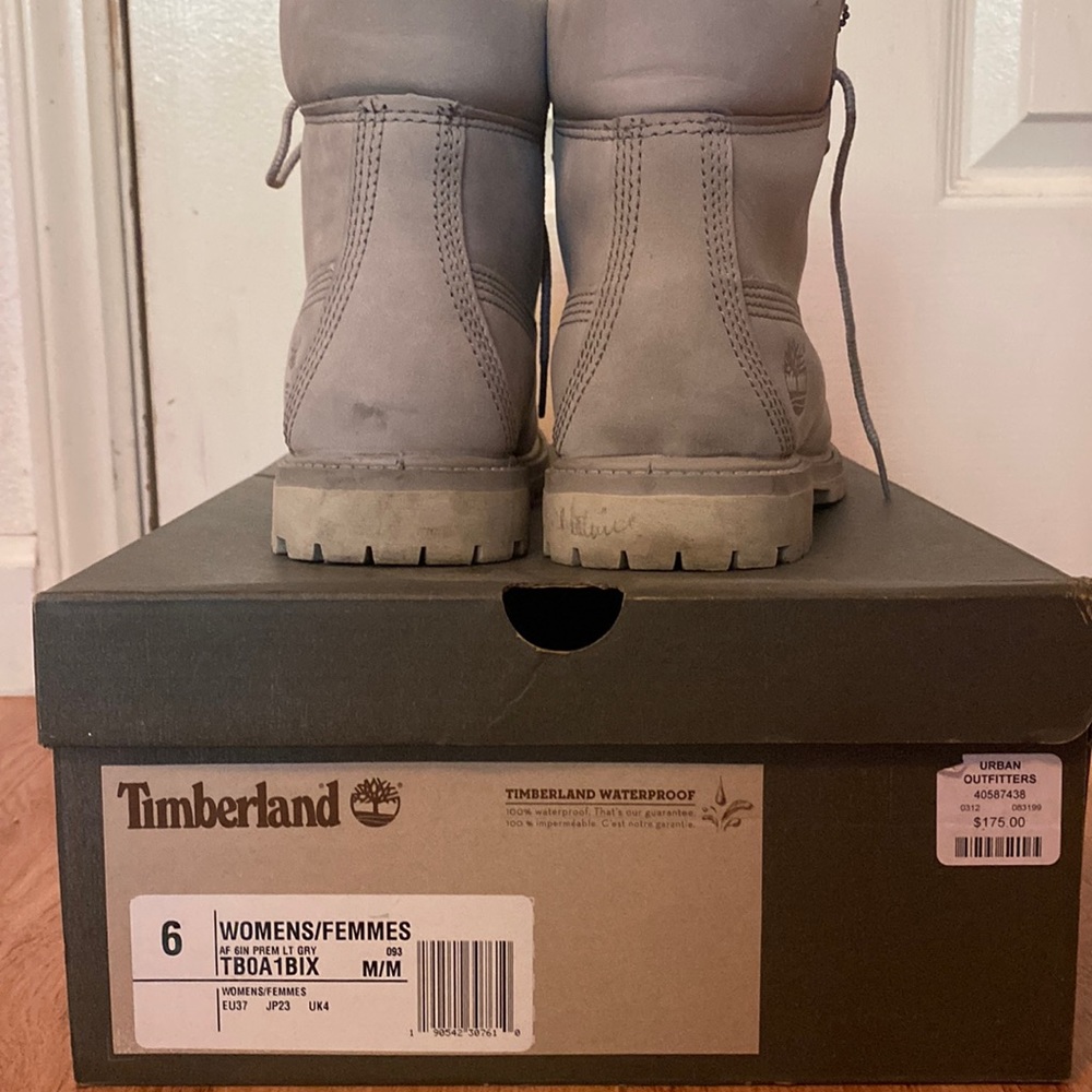 Gray Timberland Boots